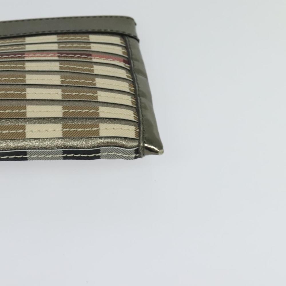 BURBERRY Nova Check Clutch Bag PVC Beige Gold Auth bs23425 - Picture 15 of 16